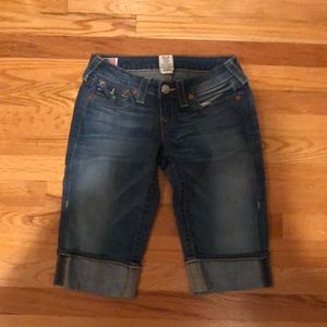 True Religion long denim shorts